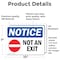 Signmission Not An Exit Sign With Symbol, 10 in W x Rectangle, Vinyl Decal OS-2PACK-NS-D-710-L-15164 - alternate 4